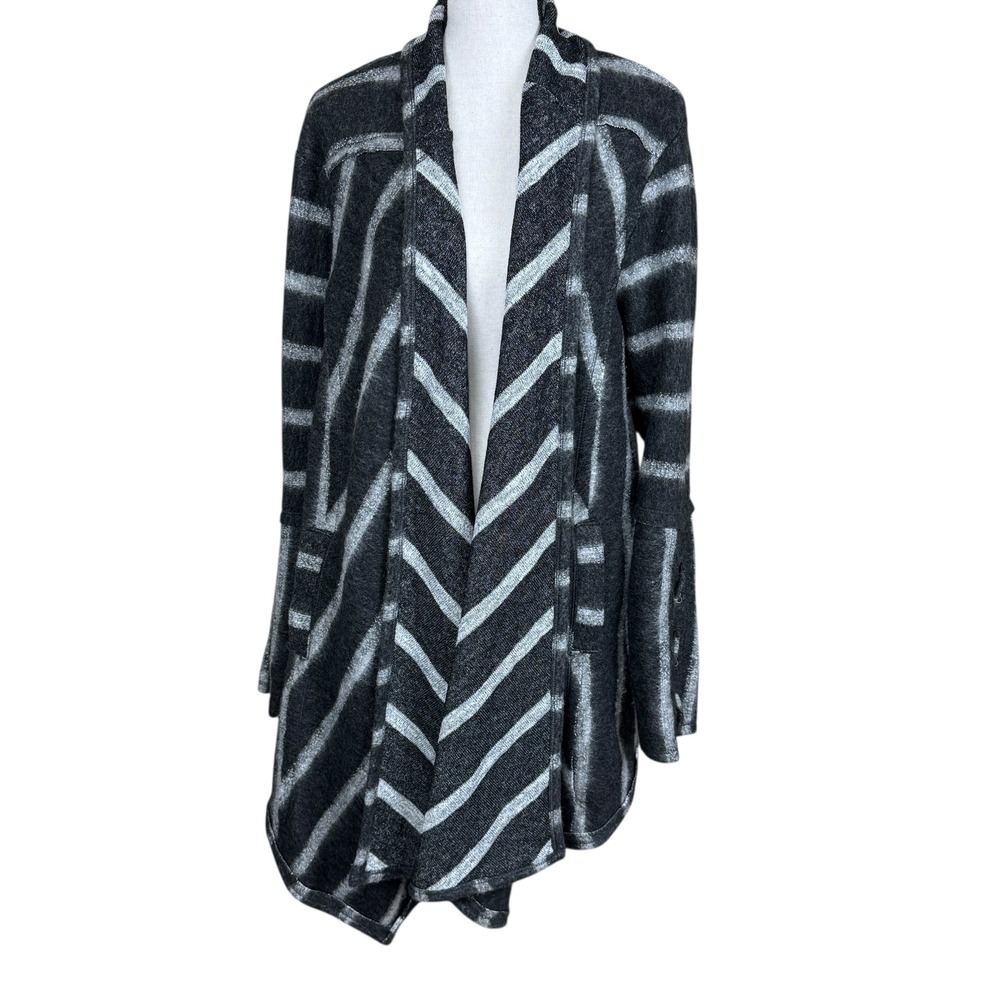 Knox Rose Womens Open Front Chunky‎ Long Cardigan Jacket Braided Frayed Hem XL
